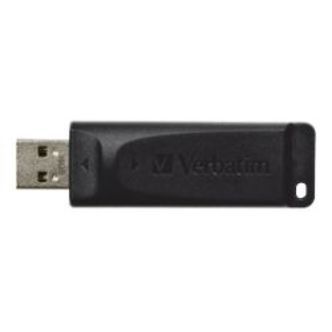 Verbatim Slider Usb Drive, 16gb, Usb 2.0, Black