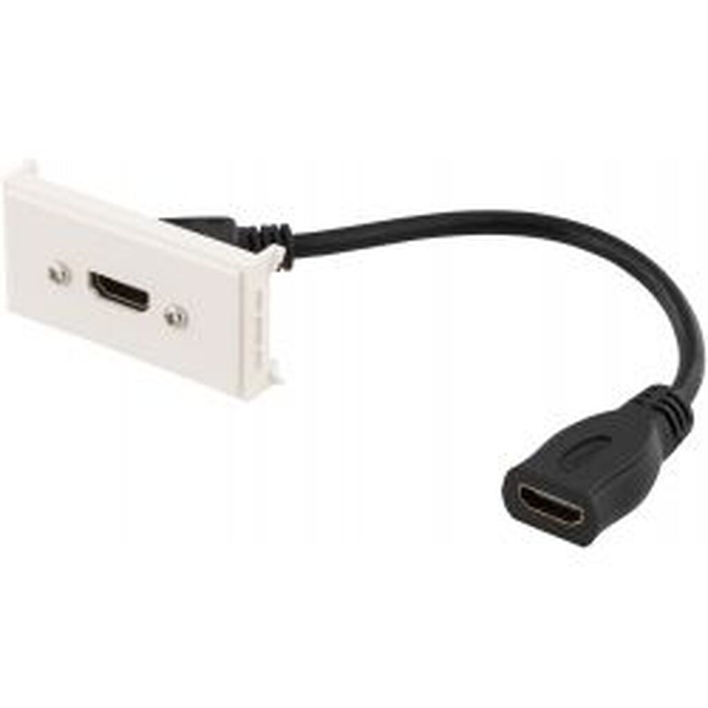 Deltaco Outlet Panel, 1xhdmi, 19-pin Female, 0.2m, White