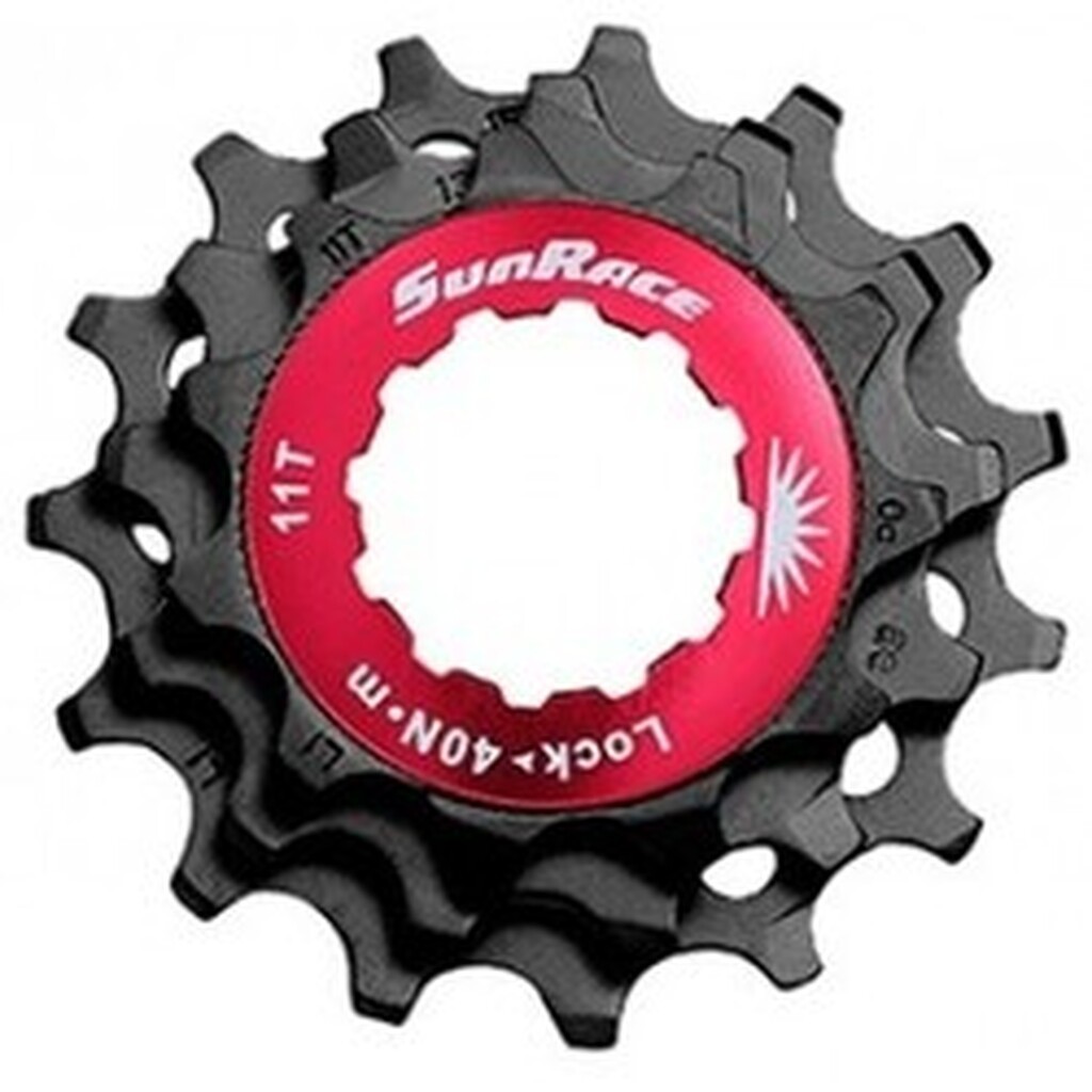 Sunrace 10-speed Låsering + 11-13-15t Sort - Tandhjul
