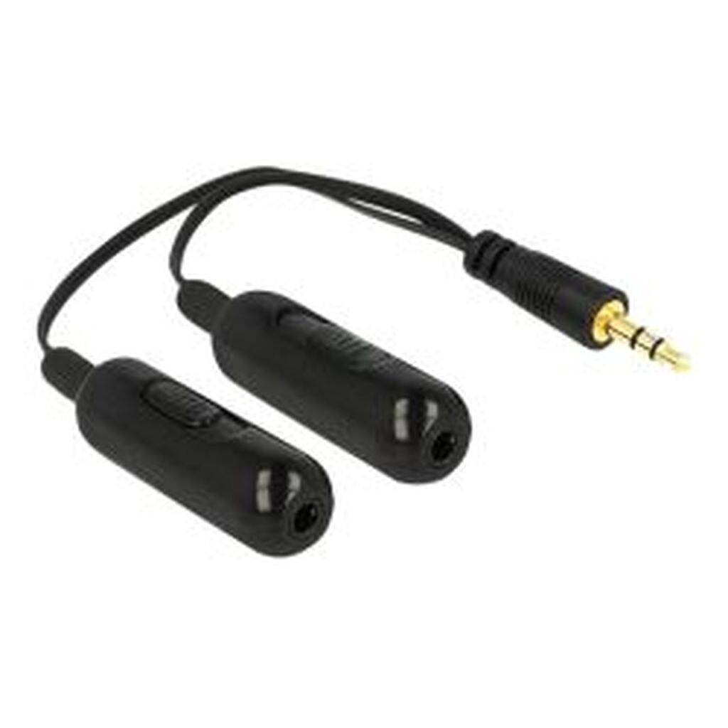 Delock Adapt. Cable Audio Splitter Jack Ma 3.5 Mm 2xstereo Fe 3.5mm