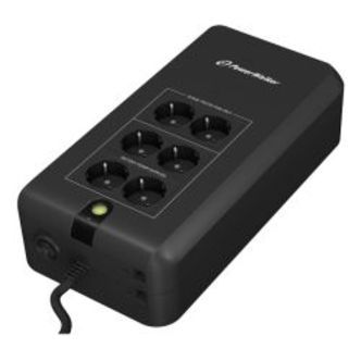 Powerwalker Vfd 800 Apfc, 6x Schuko Outlets, 800va, 0,53 Opf, Black