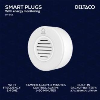 Deltaco Wifi Siren, White - Diverse