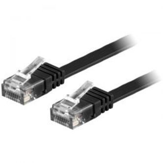 Deltaco U/utp Cat6 Patch Cable, Flat, 3m, 250mhz, Black