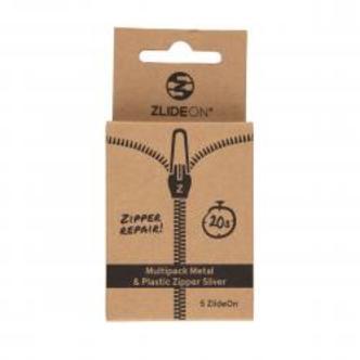 Zlideon Multipack Normal Plastic & Metal Zipper - Silver - Str. XS-XL - Lynlås