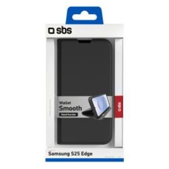 Sbs Galaxy S25 Edge Wallet Smooth, Black