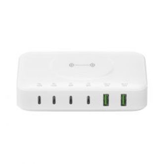 4smarts 7in1 Gan Charging Station 100w With Wireless Charging, White