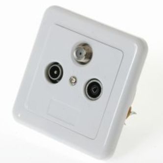 Qnect Antenneudtag Med Satellit, Hvid