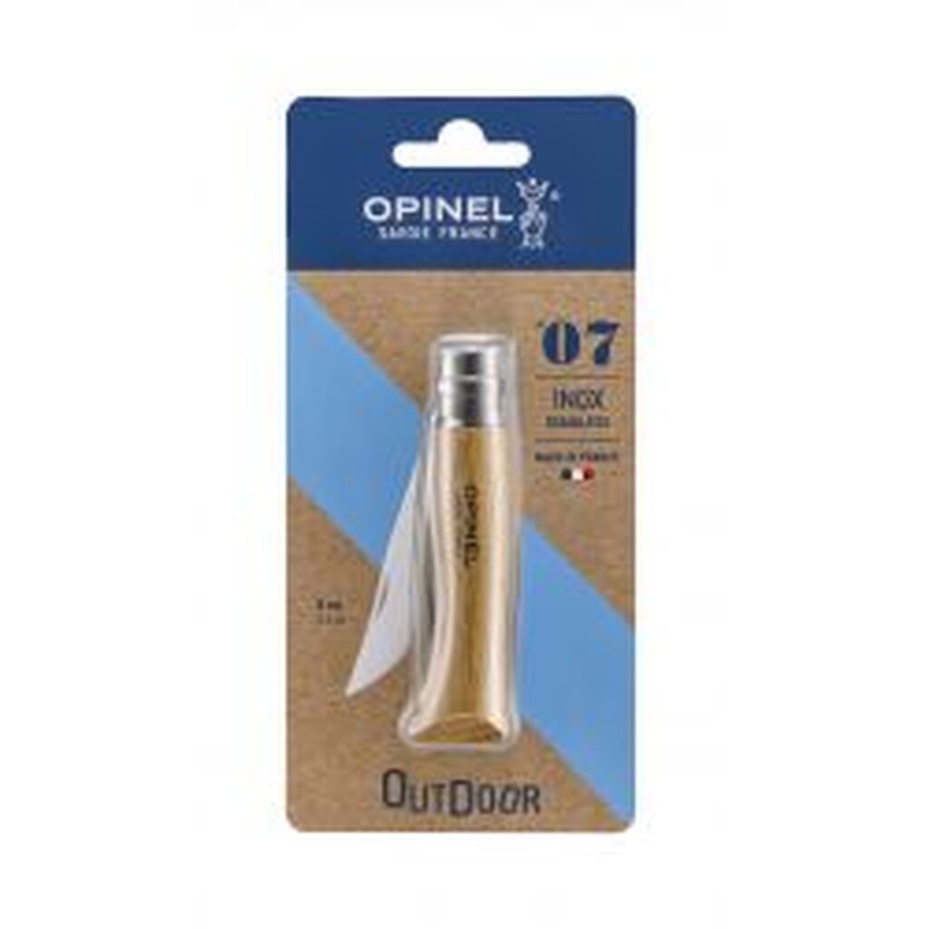 Opinel No7 Stainless 8,0 Cm. Bøg Blister - Kniv