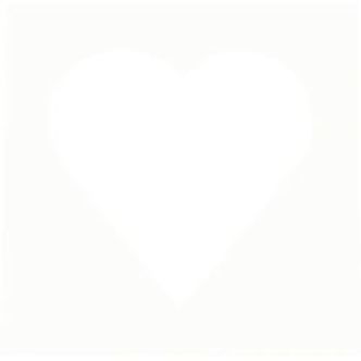 Focus Passepartout 40x40 / Heart 30 dia Polar White - Ramme
