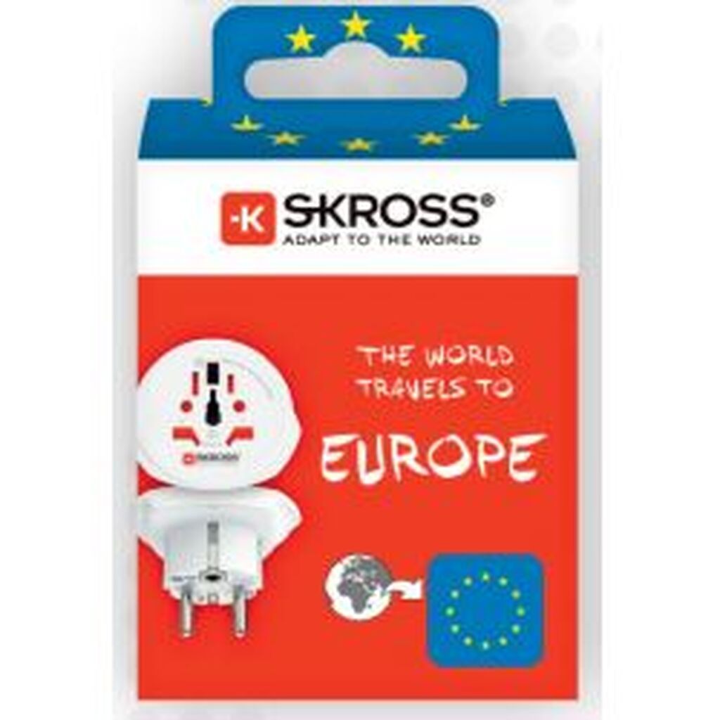 Skross World To Europe Travel Adapter - Retail (white)