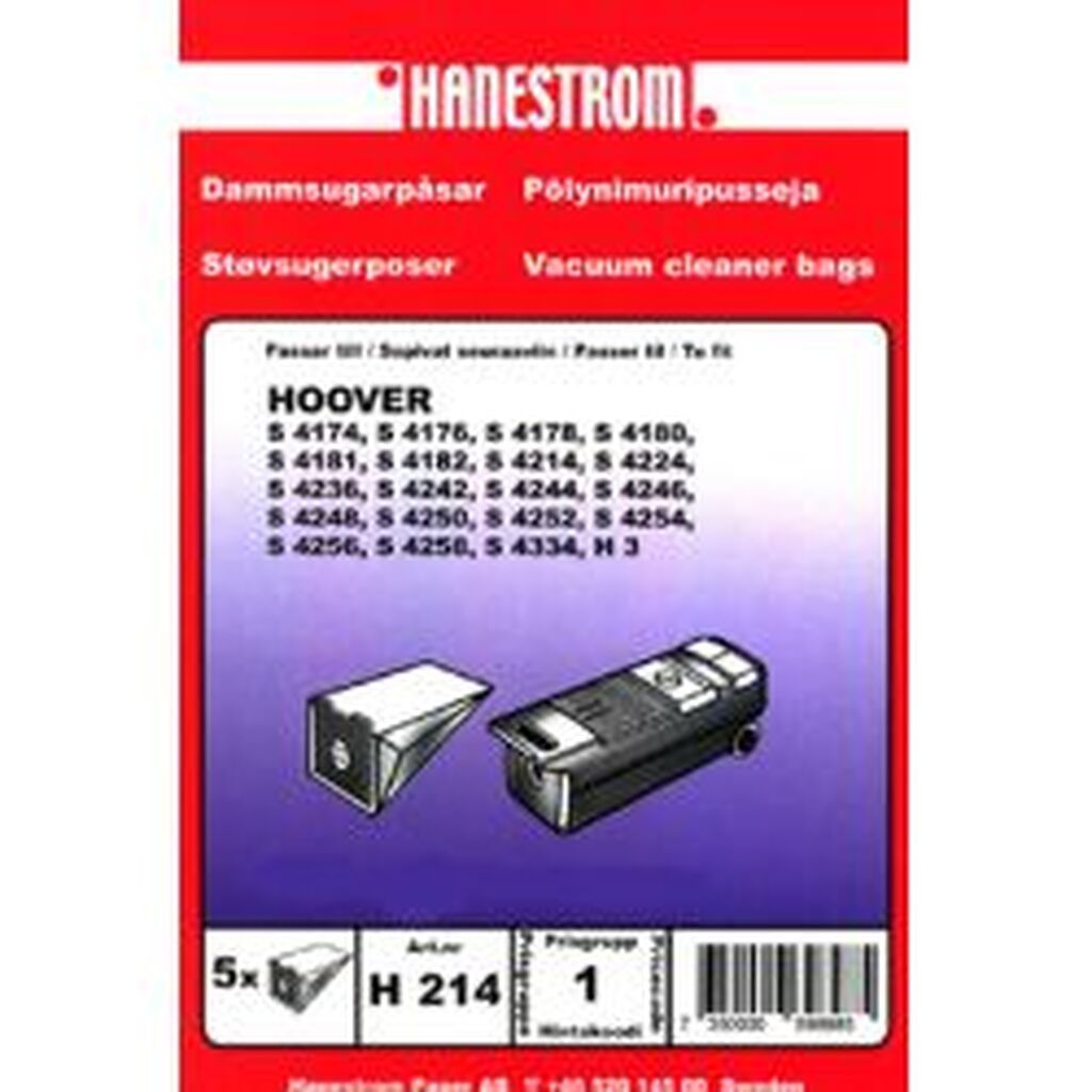 Hanestroem Dammsugarpåsar Hoover S 4174, S 4176