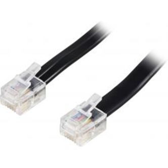 Deltaco Modular Cable Rj12/6c 5m, Black