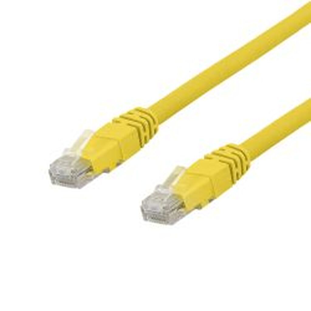 Deltaco U/utp Cat6a Patch Cable, Lszh, 0.5m, Yellow