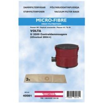 Hanestroem Dustbags To Fit Volta U3500, 3p