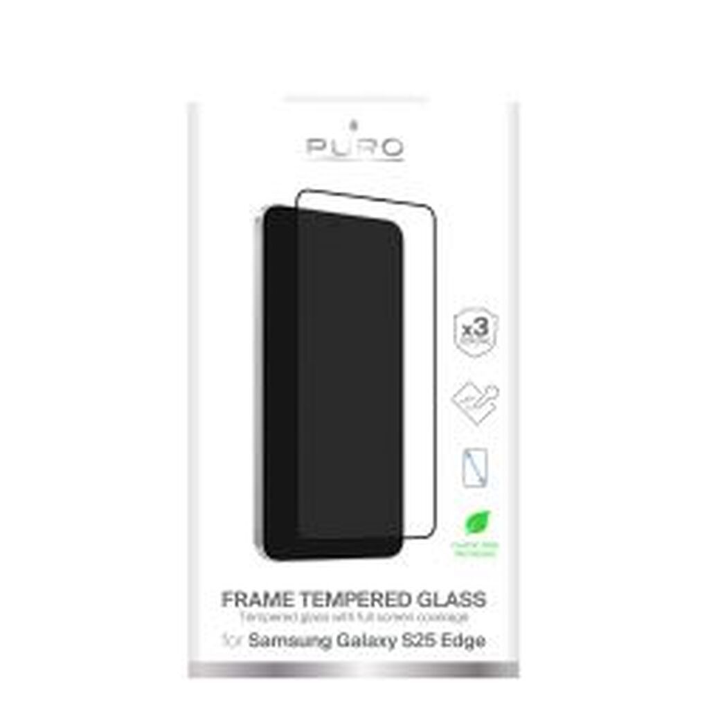Puro Samsung Galaxy S25 Edge Frame Temp. Glass Screen Protector