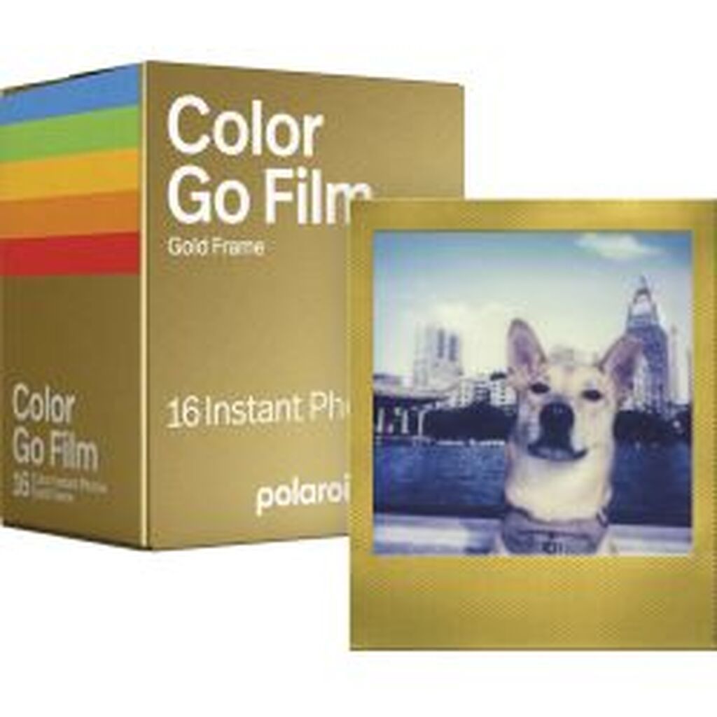Polaroid Color film for Go - Gold Frame - Double Pack