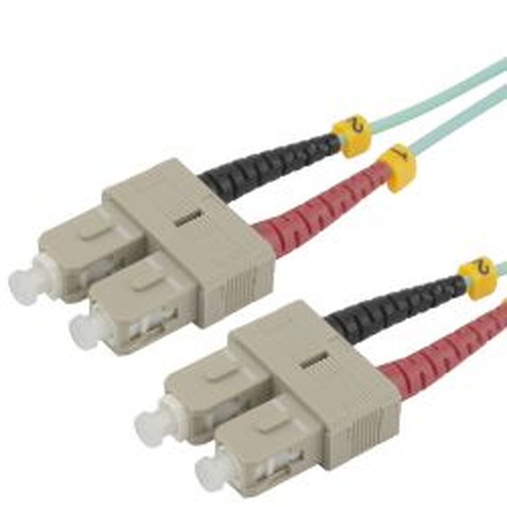 Deltaco Om3 Fiber Cable, Sc - Sc, Duplex, Multimode, 1,5m