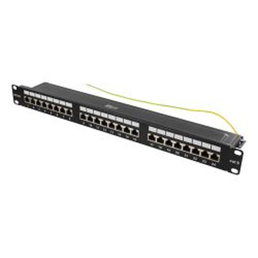 Deltaco Stp Patch Panel, 24xrj45, Cat6, 1u, 19, Metal, Black