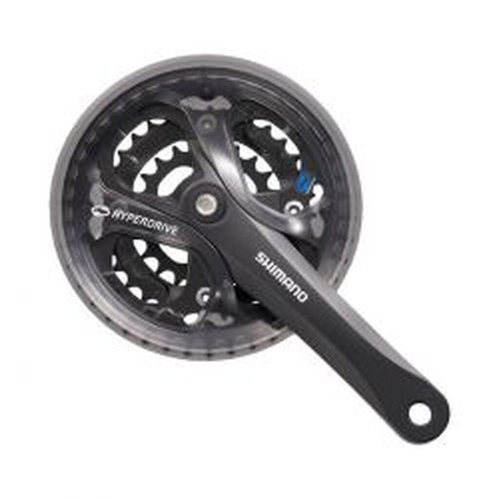 Shimano Kranksæt 7/8sp Trippel 170mm Sort, 48/38/28t 170mm, 8-sp - Kranksæt