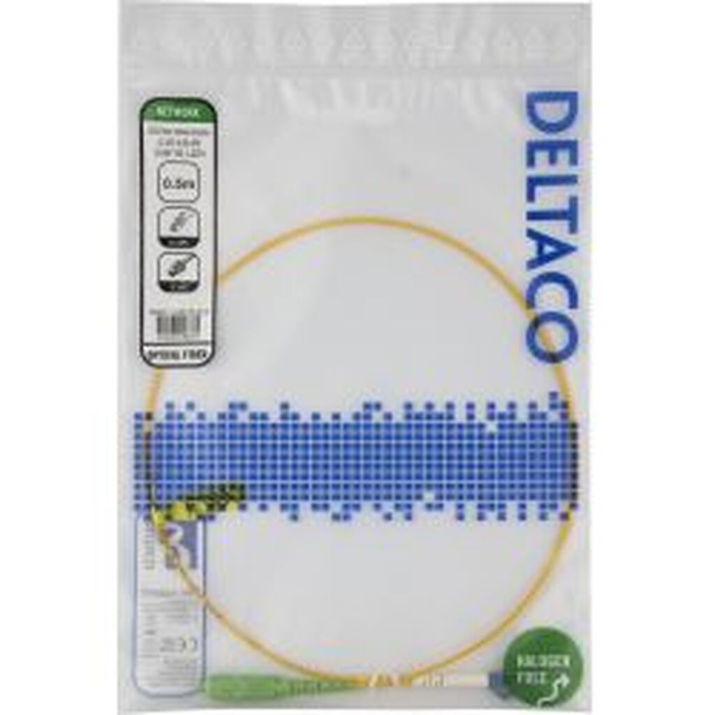 Deltaco Os2 Fiber Cable, Lc - Sc, Simplex, Upc/apc, 0,5m
