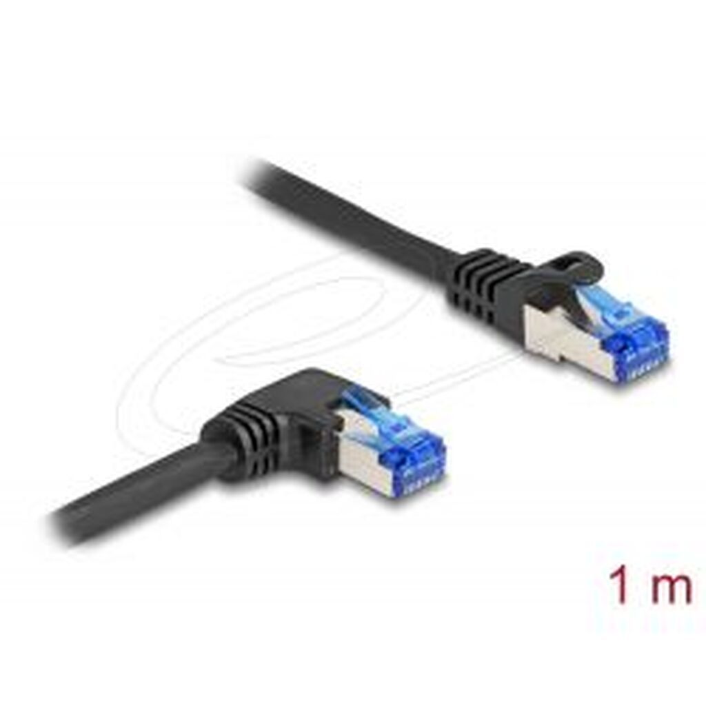Delock Rj45 Cat6a Cable S/ftp Straight/r-angled 1m Black