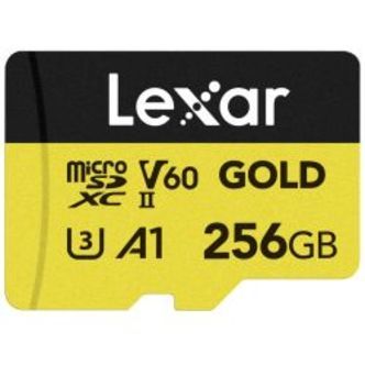 Lexar microSD GOLD UHS-II, R280/W100 C10/A1/U3 (V60) 256GB - Hukommelseskort