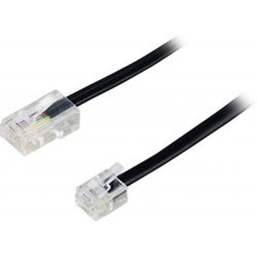 Deltaco Modular Cable, 8p4c To 6p4c(rj11), 5 M, Black