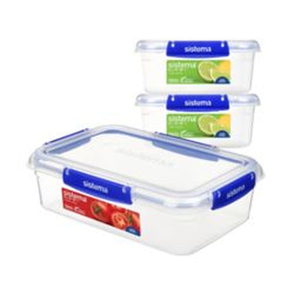 Sistema 3 Pack Klip It Plus 1x2,2ltr + 2x1ltr. Ecom - Opbevaring