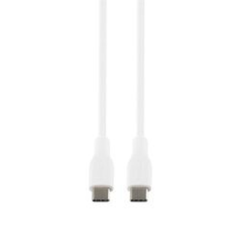 Deltaco Usb-c - C, 1m, Usb 2.0, White Braided, Spr 3a/60w - Ledning