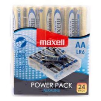 Maxell Batteries, Aa (lr6), Alkaline, 1.5 V, 24-pack - Batteri