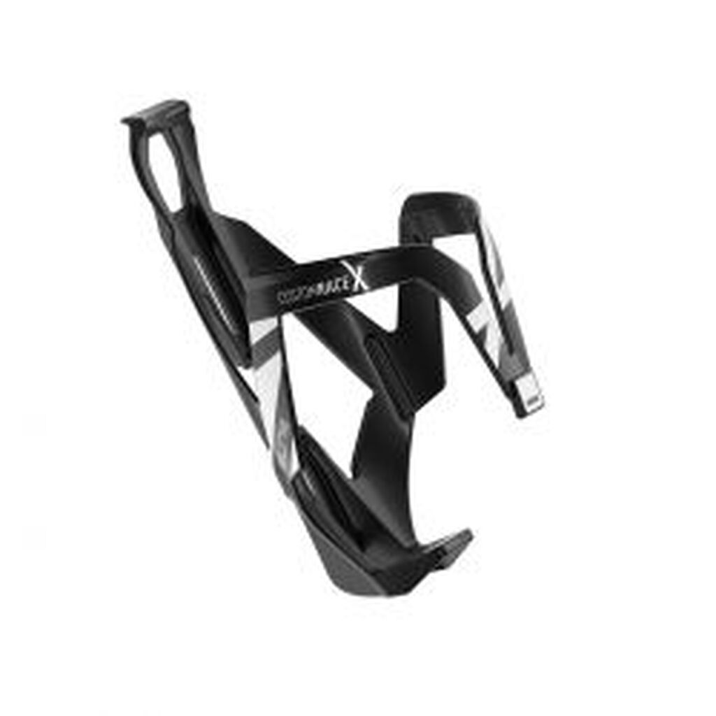 Elite Bottle Cage Custom RaceX Black Glossy, White Graphic - Flaskeholder