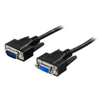 Deltaco Extension Cable Db9ma-fe 1m, Black