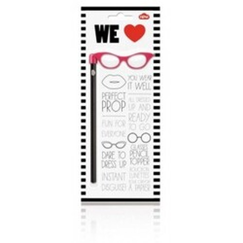 Pencil Topper Pink Glasses