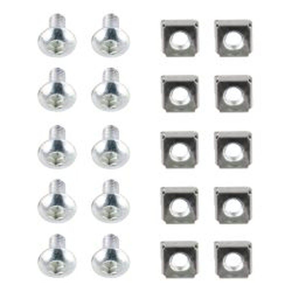Deltaco M6 Screw Set Hex (washers + Screws + Nuts) 10-pack