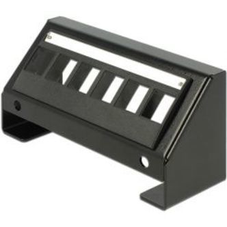Delock Keystone Multimedia Panel 6 Port Black