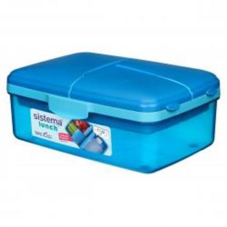 Sistema Slimline Quaddie 1,5l - Blå - Madkasse
