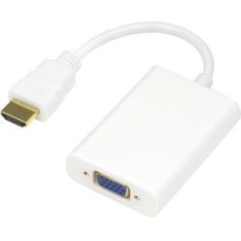 Deltaco Hdmi To Vga + Audio Adapter, 19-pin Ma - 15-pin Fe And 3,5mm - Adapter