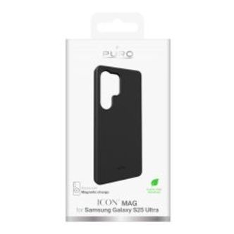 Puro Samsung Galaxy S25 Ultra Silicone Cover Icon Mag, Mag, Black