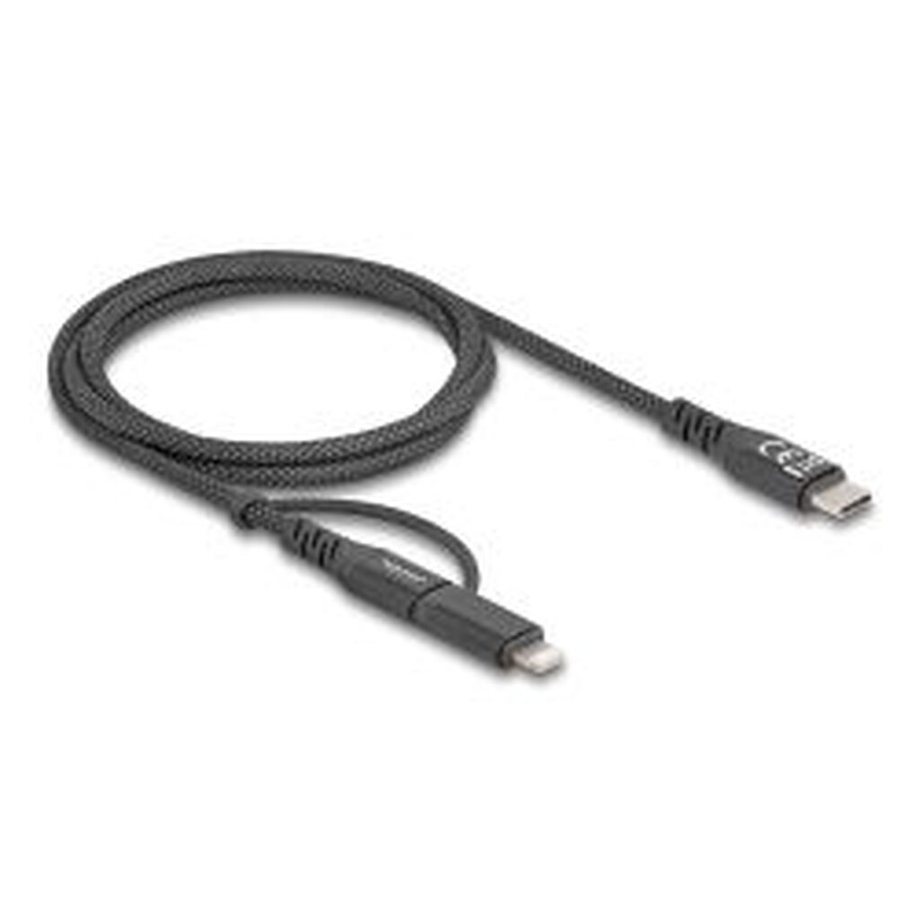 Delock Usb Cable 2in1 Usb-c - Usb-c Lightning Iphone/ipad Mfi60w 1m