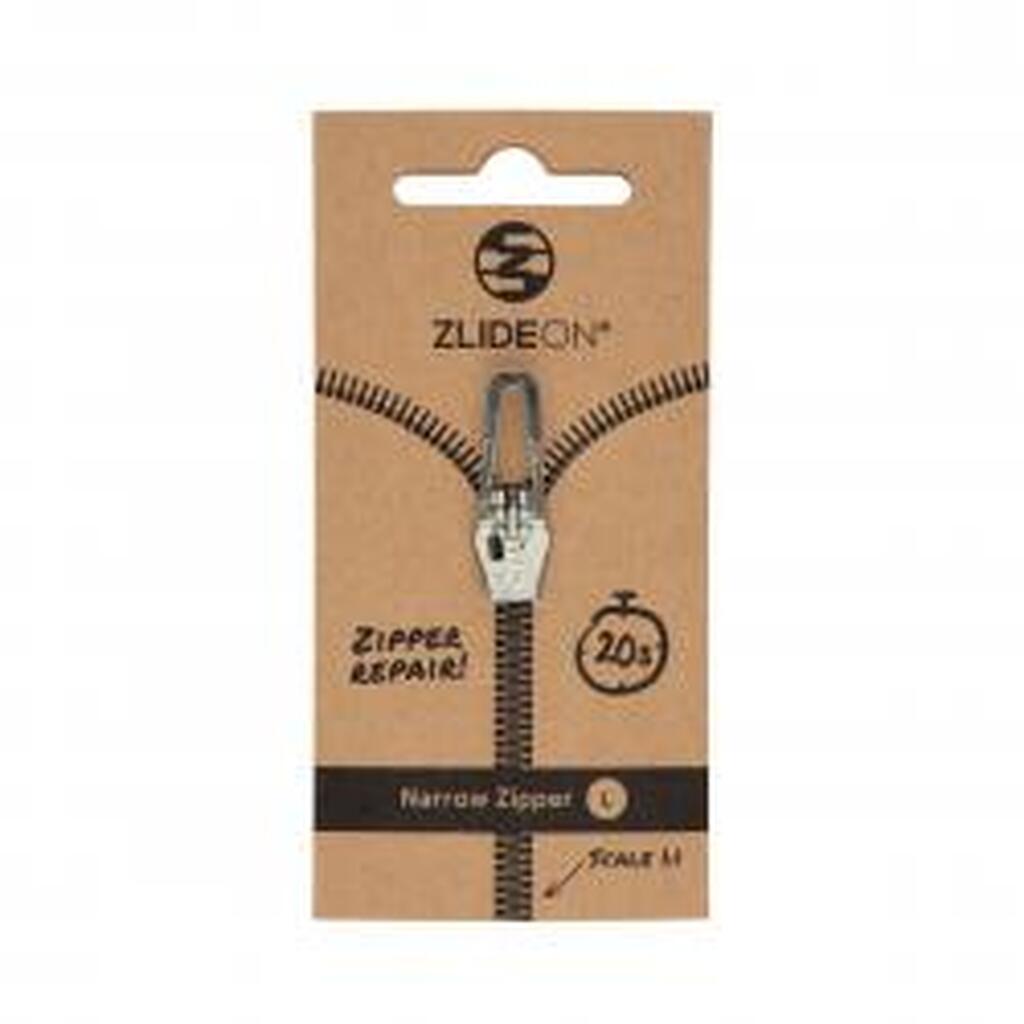 Zlideon Narrow Zipper L - Silver - Str. L - Lynlås