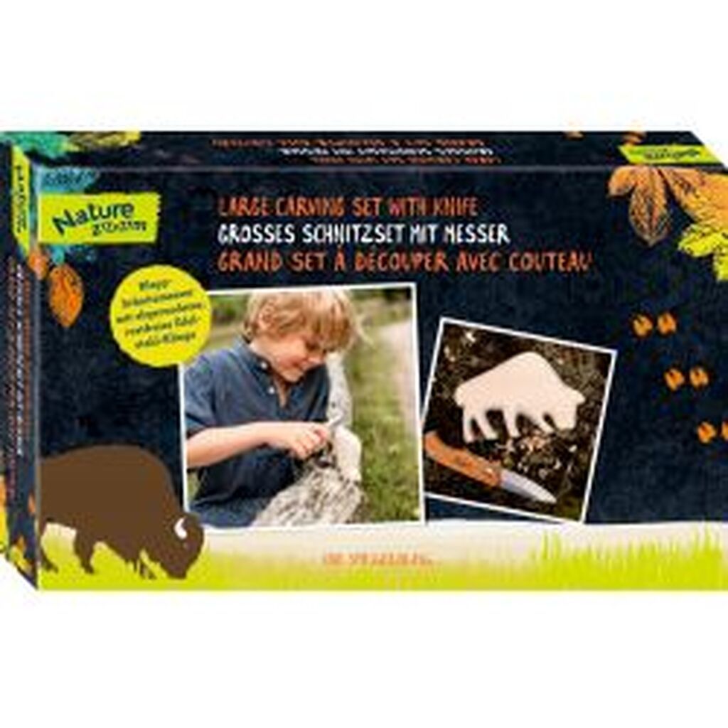 Die Spiegelburg Large Carving Set With Knife Nature Zoom - Sæt