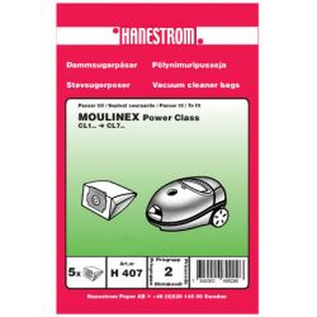 Hanestroem Dammsugarpåsar Moulinex Power Class