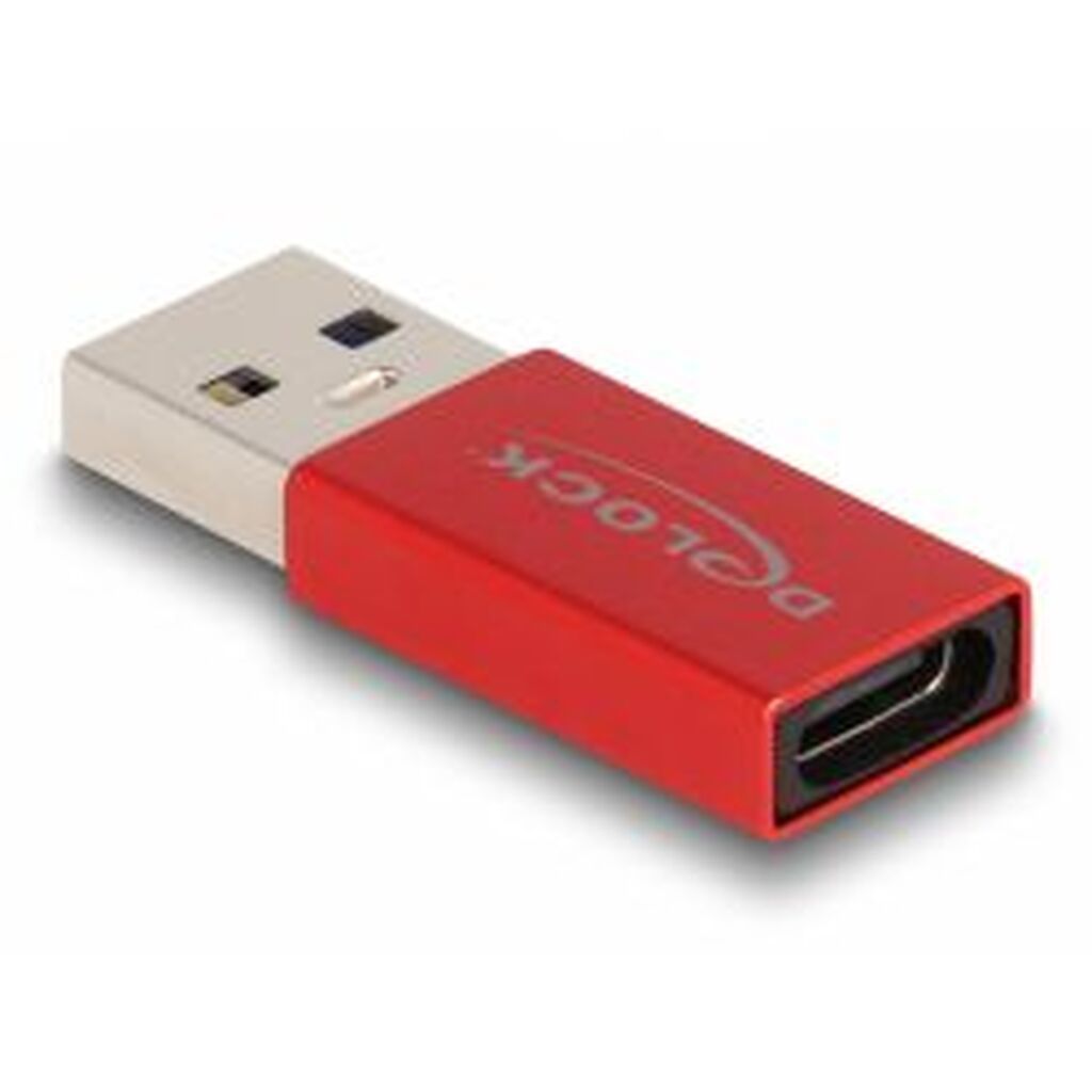 Delock Usb 10 Gbps Usb Type-a Male To Usb Type-c Active Female Red