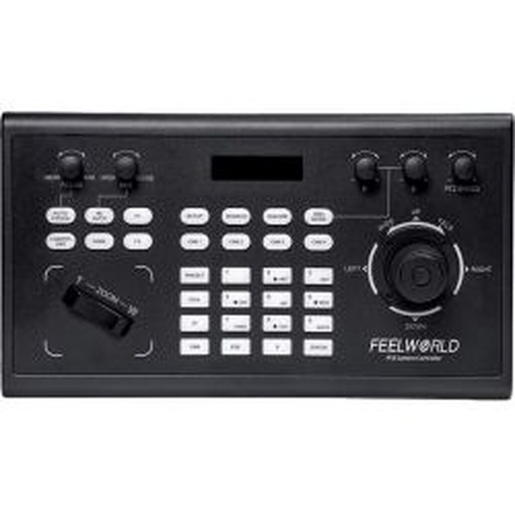 Feelworld KBC10 PTZ Camera Controller with Joystick and Keyboard Control LCD Display PoE Supported