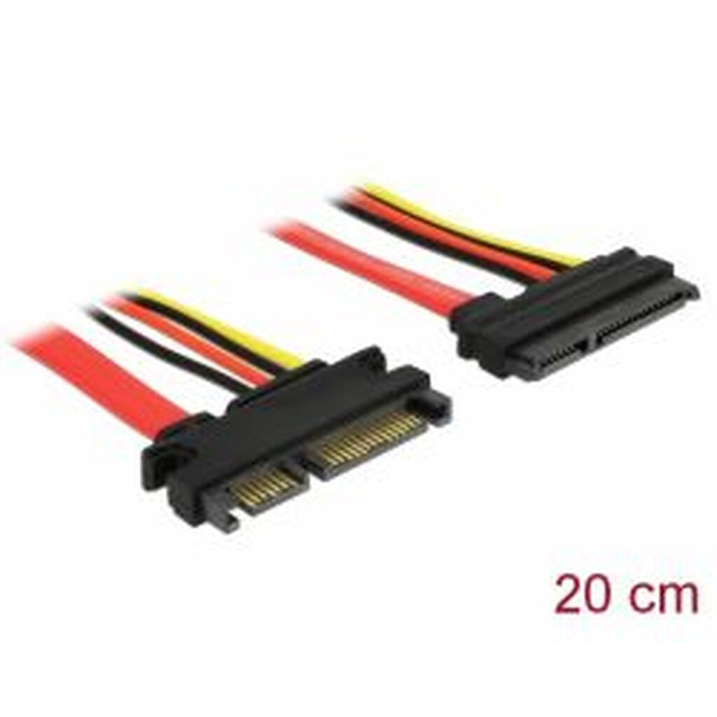 Delock Extension Cable Sata 6 Gb/s 22 Pin Plug&gt;sata 22pin 20 Cm