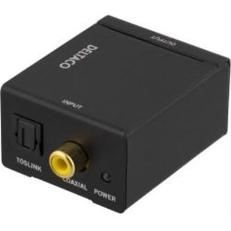 Deltaco Audio Converter Digital-analog, 2xrca, S/pdif, Black - Diverse