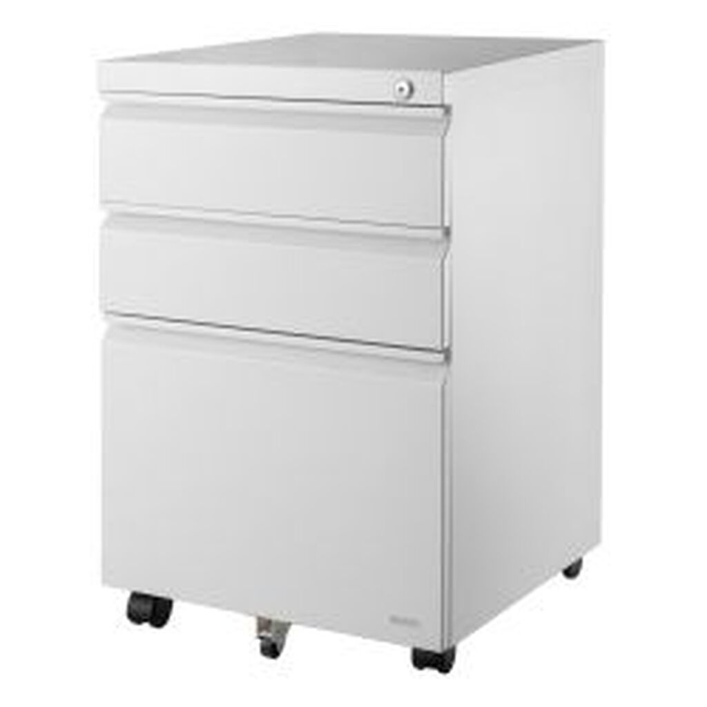 Deltaco Office Mobile Cabinet W/ Lock And 3drawers Swivel Castors
