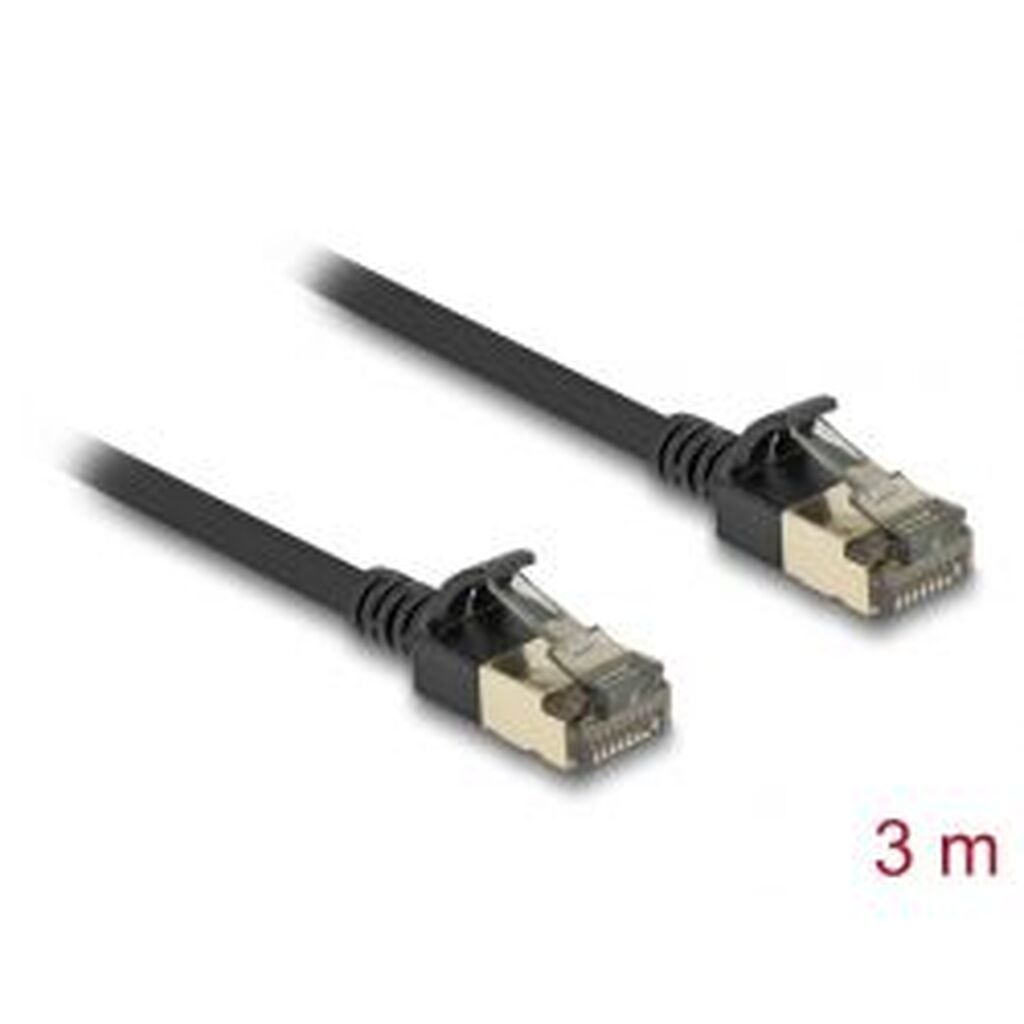 Delock Rj45 Network Cable Cat.8.1 F/ftp Slim Pro 3 M Black