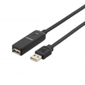 Deltaco Prime Usb 2 Extens Cable Active Typea Ma&gt;typea Fe 5m Black - Ledning