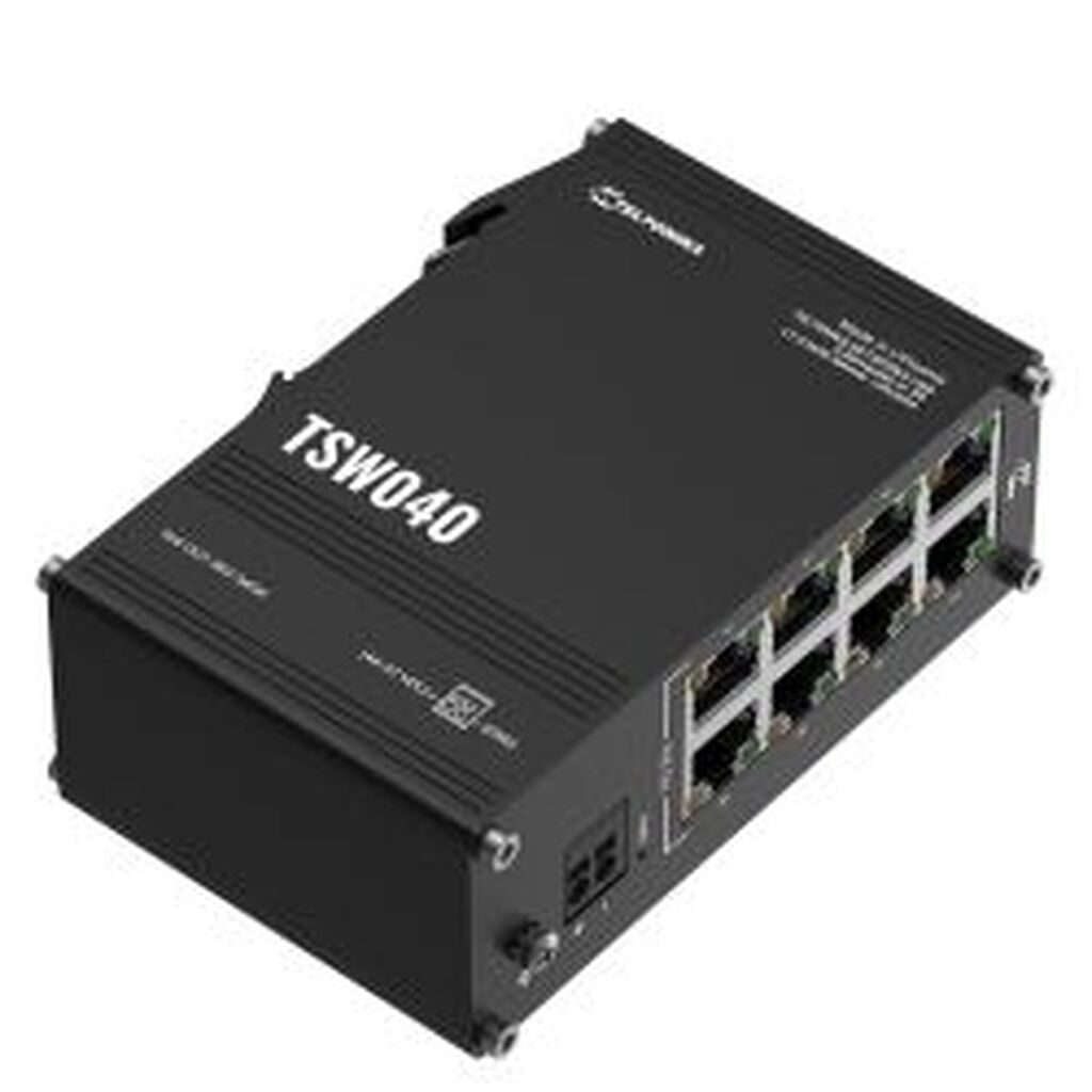Teltonika 8x Poe+ Ethernet Ports 240w Power Budget Din Rail Bracket